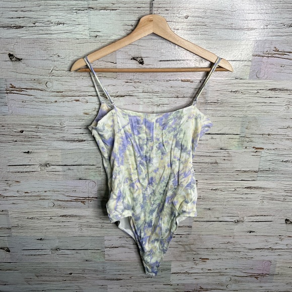 Zara white blue tank top bodysuit NWT medium - Picture 8 of 8